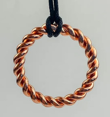 1 Pc Pure Copper Healing Pendant, Circle Locket, Jewelry, Spiritual Kriya