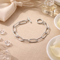Paper Clip Bracelet – Surgical Stainless Steel – Toggle Clasp