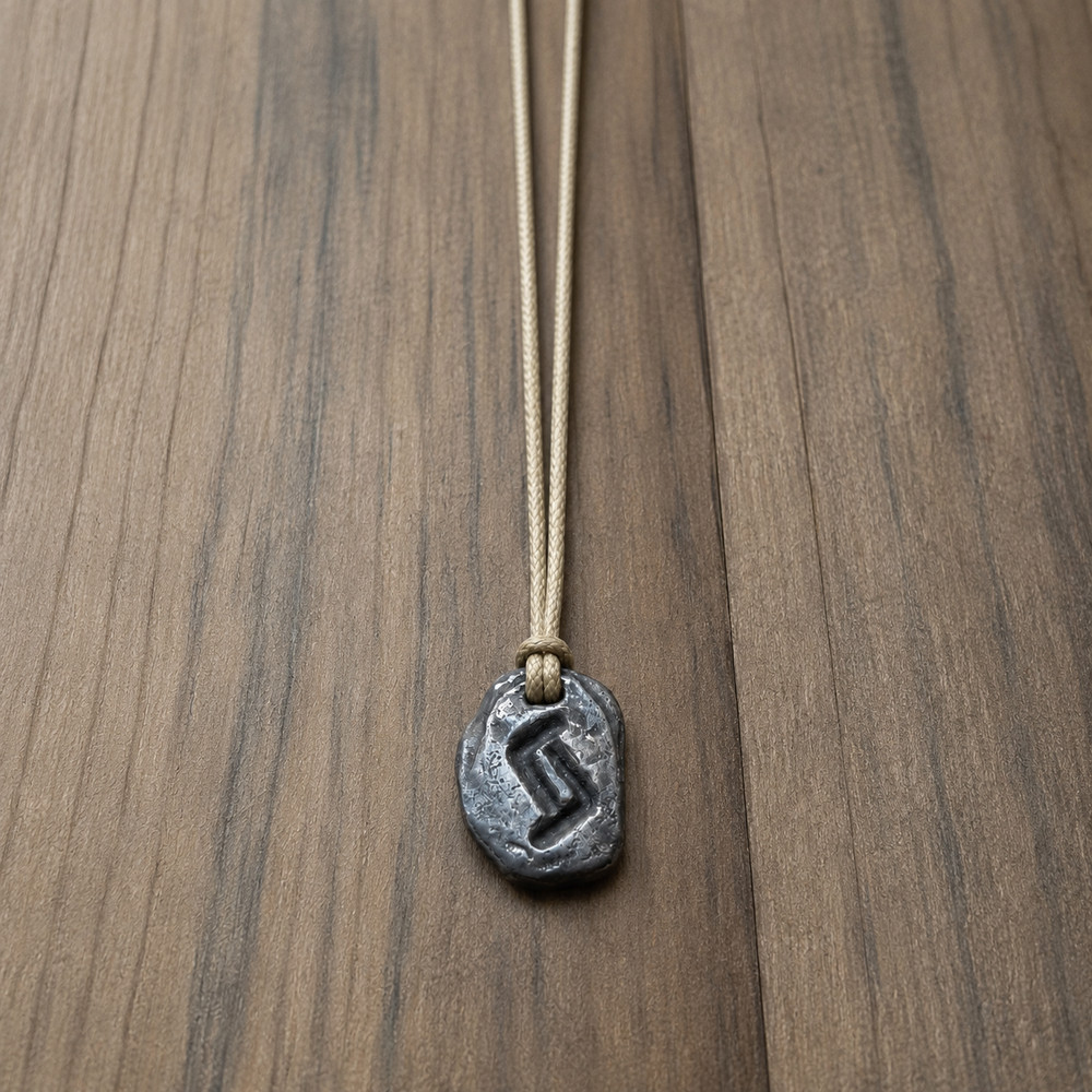 Jera Rune Pendant ᛃ [AGED FINISH] ᛃ Pewter Talisman for Harvest & Patience