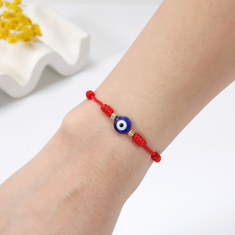 Handmade Evil Eye Luck Bracelet Double Protection Red String for Men Women