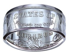 MORGAN Silver Dollar Coin Ring Tails (Sizes 7-15) Polished – Hand Made