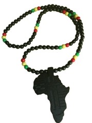 AFRICA MAP Beaded Necklace Women’s/Men’s Afrocentric