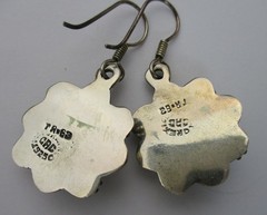 Taxco Mexico earrings hand crafted sterling silver southwestern style pierced