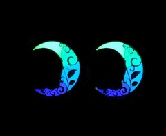Black Cat & Moon Glow in the Dark Earrings