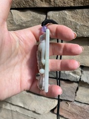 Huge Jadeite Dragon Pendant Necklace Handcrafted USA Seller