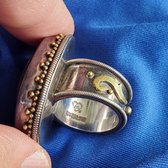 ORIGINAL MARS and Valentine Vintage Bumble Bee STERLING SILVER 925 RING Size 8.2