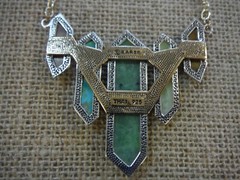BARSE BRONZE/925 SILVER/JADE/TIGER EYE/TURQUOISE NECKLACE (FREE SHIPPING))