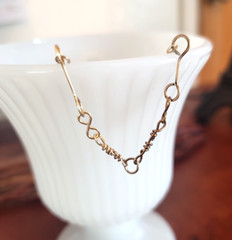 One-Of-A-Kind Hammered Rustic Aged Brass Jewelry Bracelet 100% CHARITY