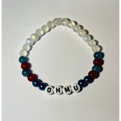 Nausicaa Inspired Bracelet Blue Gold Beaded Nature Jewelry