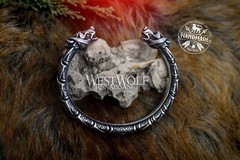 Viking Berserker Bear Head Torc Bracelet – Norse/Norway/Sweden/Silver/Pewter