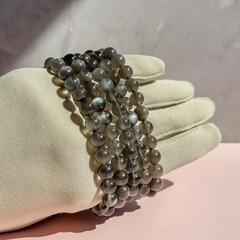 Grey Moonstone Beaded Bracelet (Bead size: 7mm-8mm)