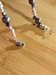 CA Artist Handmade Natural Mabe Blister Pearl & Sterling Silver Bracelet M – L