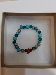 Handmade beaded bracelet- elastic thread- see 2nd picture for size SKU#010