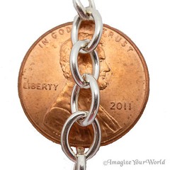 Custom STERLING SILVER .925 Extender Chain for heavy jewelry safety adjust. X5H
