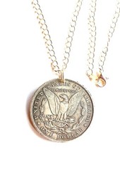 Men and Women Copper Morgan Dollar Medallion Necklace (Eagle)