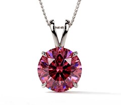 HUGE 8.00 Ct Certified Pink Diamond Pendant,FREE Tariffs &matching Studs