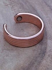 Solid Pure Copper Magnetic Ring Men Women Arthritis Adjustable Ring