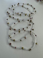Handmade beaded anklets| Coloured beads |Stackable 5 piece |Made in Africa