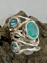 Janice Girardi Three Stone Wave Ring