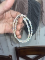 Ethiopian Opal 925 Necklace ~17” 4-5mm Chips Natural Fire Opal