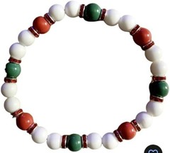 Handmade Italian Flag Bracelet Red White Green