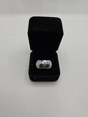 1924 90% Silver Peace Dollar Double Sided Coin Ring Size 11.5