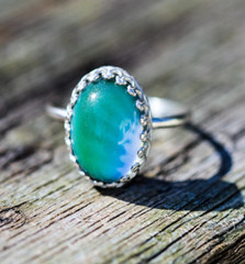 Mood Ring * Handcrafted  925 SOLID sterling silver* Plain Band * Any Size