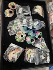 Lot of 13 Hand Painted Wooden Earrings Handmade in Indonesia Tropical Birds