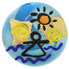 GlassOfVenice Murano Glass Sea and Sun Pendant