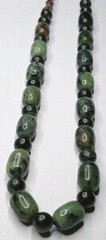 Nephrite Genuine Jade from Canada Handmade and Braided Adjustable Necklace.