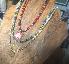 Handmade Bead Glass Seed Bead With Pendant Silver Toggle Clasp