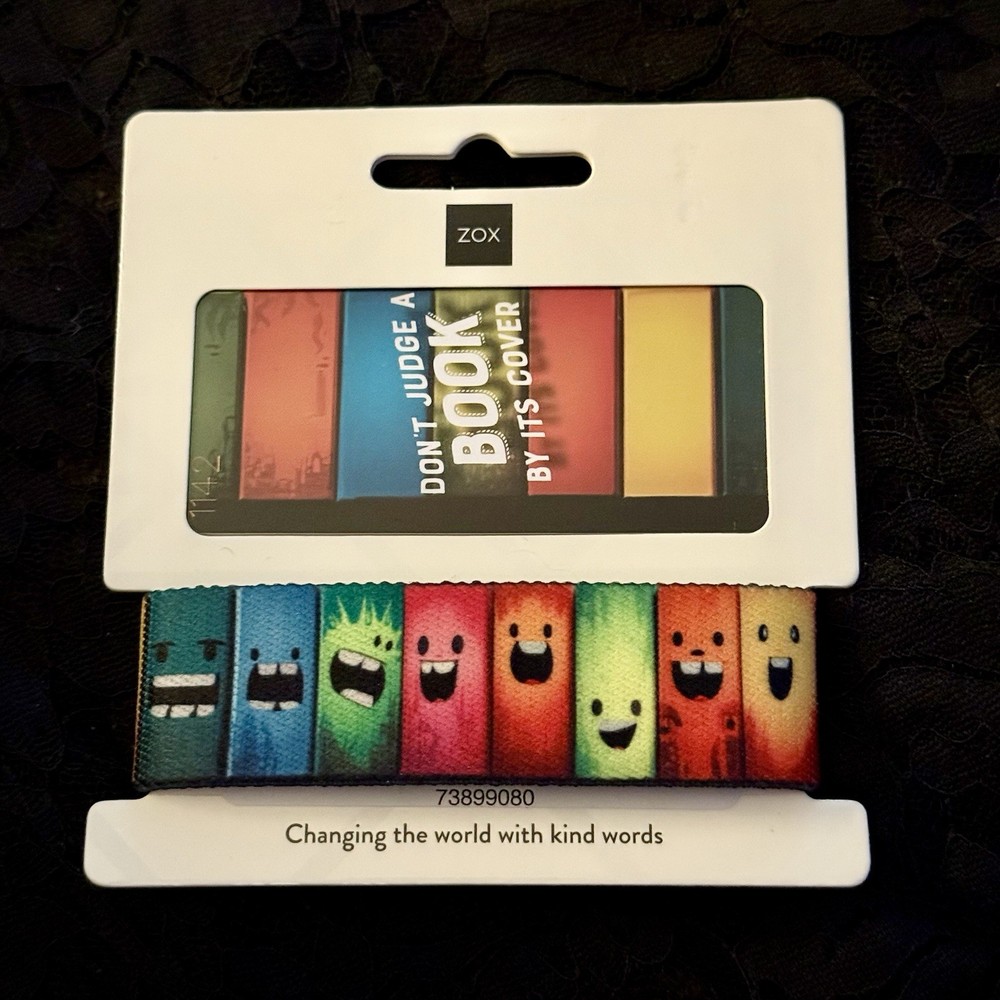 New! ZOX Single Wristband *DON’T JUDGE A BOOK BY ITS COVER* Sz ONE SIZE/MEDIUM