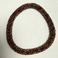 Sashka Bracelets Roll On Glass Beads Purple And Brown Set Of 3