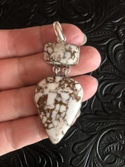 Wild Horse Turquoise Dangle Totem 2.5” Pendant Artisan Handmade
