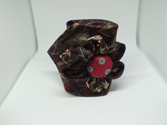 Upcycled Repurposed BOHO Bracelets From Tie Flower Snap Closure One of a Kind