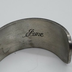 Salisbury Pewter Flower of the Month Rose Cuff Bracelet in box