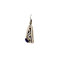 Peter Nelson, Vintage, Earrings, Lapis Lazuli, Sterling Silver, Navajo, 1 3/4″