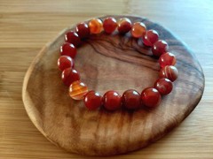 Carnelian Agate Bracelet 10mm (Size 6.5″)