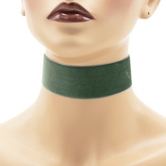 Black Gray + Velvet Choker 1.5 inch (36 – 38 mm) wide custom adjustable necklace