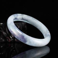 Natural Aquamarine Bangle Bracelet 41.2g 58mm ID Sky Blue White Cloud Certified
