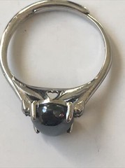 hematite ring adjustable size to 7&8