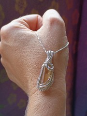 Citrine Crystal Pendant Sterling silver handcrafted amulet elegant necklace