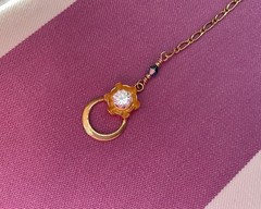 Artist Made 4 Inch Gold Filled & Vermeil Extender With Swarovski Crystal Accents