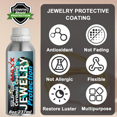 JEWELRY CARE PROFESSIONAL CERAMIC CLEAR COAT FOR GOLD SILVER COPPER EPOXY – 8OZ