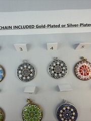 Murano Millefiori Sterling Silver & Gold Plated Silver Necklaces (MR01)