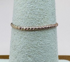 Gold Plated Tensor Stacking Ring Twisted Braided Rope Design Size 5