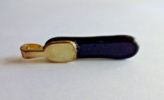 COLORFUL FUSED DICHROIC GLASS PENDANT 1.25 x .25 in PINK BLUE GREEN PURPLE GOLD
