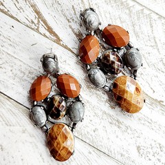 Chicos Chunky Dangle Earrings 3″