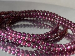 26″ 3.3mm «Quadruple Wrap/AAAA»~ Purplish Red RHODOLITE GARNET Bracelet L1396