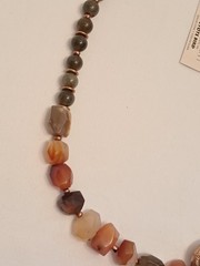 NWT Peyote Bird Agate Quartz Beads Nuggets Gemstone Chunky Necklace 18.5″